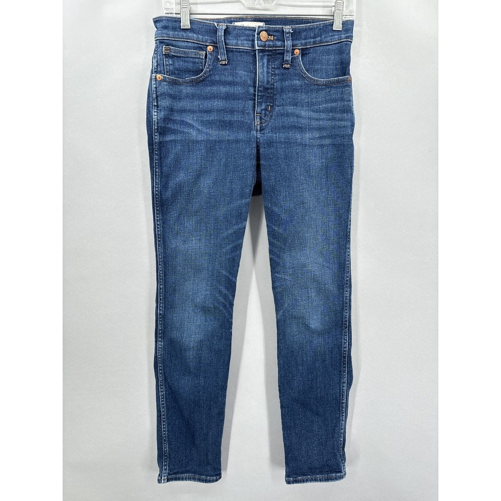 Madewell Jeans‎ Womens 27 Slim Straight Stretch Denim Medium Wash Blue Skinny